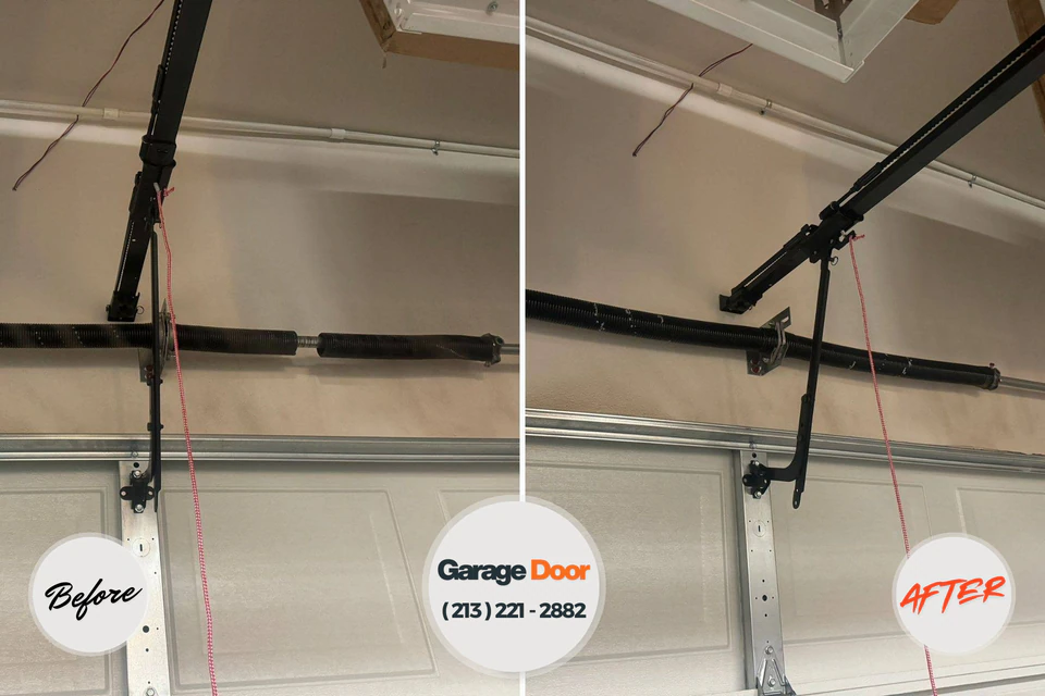 Before and after: garage door repair Louisville, CO
